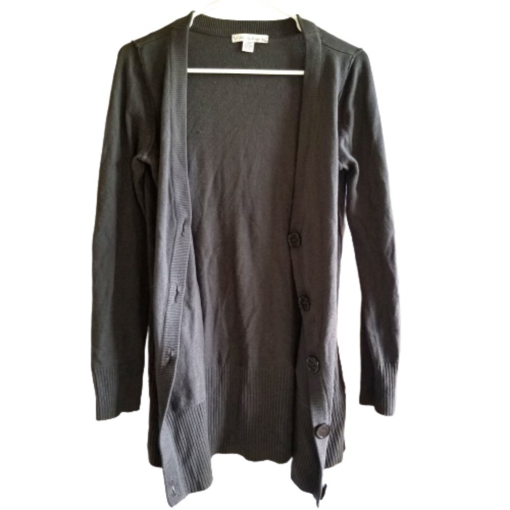 3/$20 Love By Design Dark Gray Long Cardigan